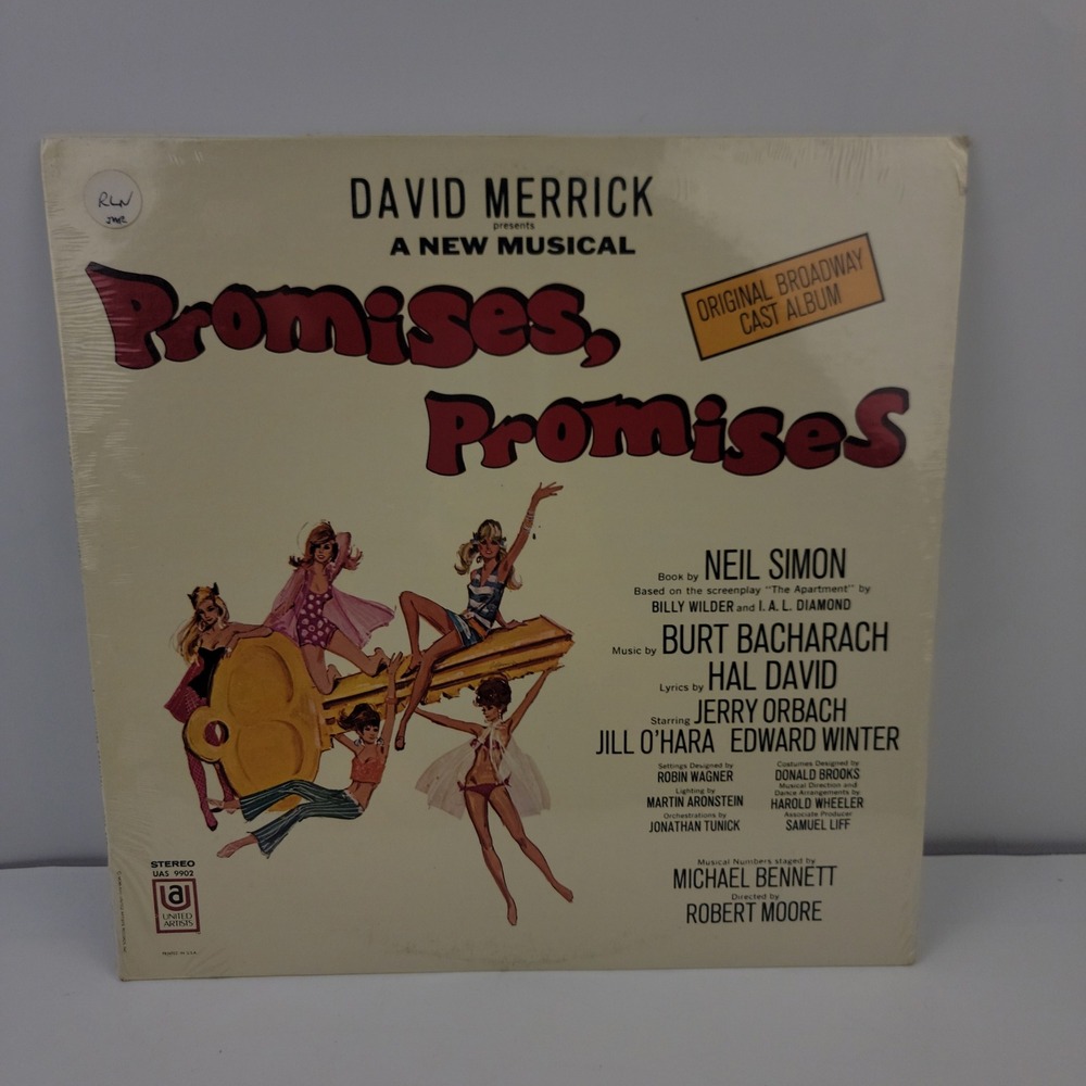 Promises Promises Original Broadway Cast Vinyl LP Burt Bacharach Sealed UAS 9902